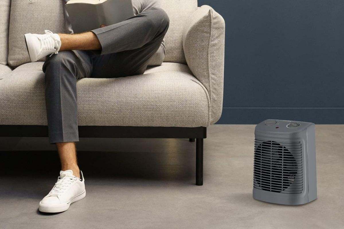 Rowenta Comfort Compact - Radiateur à faible consommation 2000 W, 2 vitesses, thermostat mécanique, fonction anti-gel, fonction Silence 44 dBA, mode Éco, ventilateur d'air froid, transport facile, SO2320